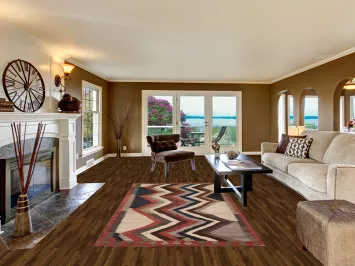 Chevron Wool Handwoven Kilim Persian Area Rug 5x9