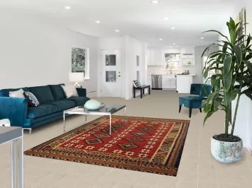 Vegetable Dye Kilim Qashqai Persian Area Rug 6x8