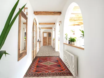 Vegetable Dye Wool Kilim Qashqai Persian Rug 4x8