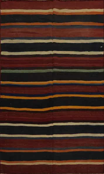 Handwoven Stripe Rug - Rich Hues Ideal for Contemporary Decor 6x9