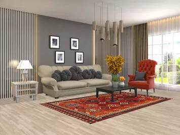 Vegetable Dye Kilim Qashqai Persian Area Rug 5x8