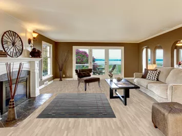 Striped Wool Gray Gabbeh Oriental Area Rug 5x8