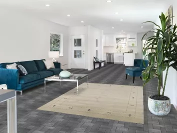 Elegant Beige Area Rug Featuring Geometric Motifs and Border Details 5x7