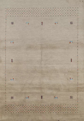 Handmade Wool Gabbeh Oriental Rug 5x6