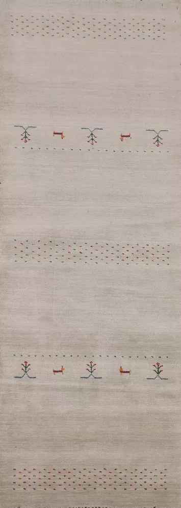 Handmade Wool Gabbeh Indian Runner Rug 3x10