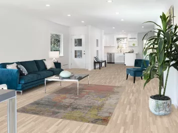 Multicolor Wool Abstract Modern Area Rug 5x8