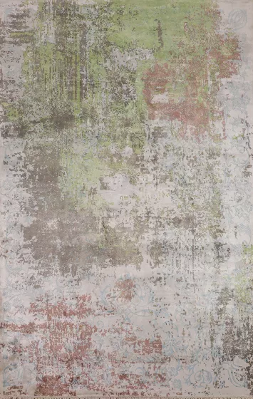 Multicolor Wool Modern Abstract Area Rug 6x8