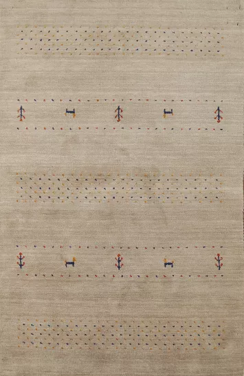 Handmade Wool Tribal Gabbeh Oriental Rug 4x6