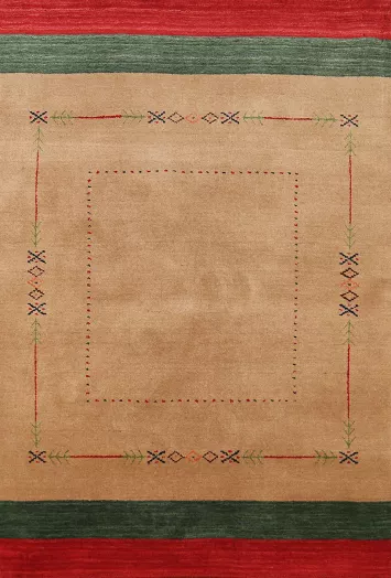 Handmade Wool Gabbeh Oriental Rug 4x6