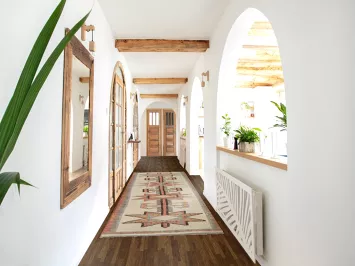 Handmade Wool Oushak Turkish Runner Rug 3x13