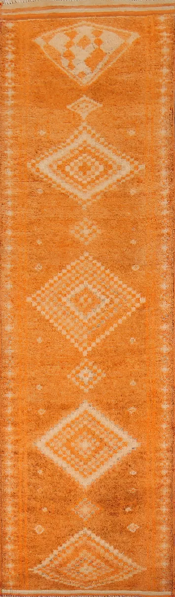 Handmade Wool Anatolian Oriental Runner Rug 3x13