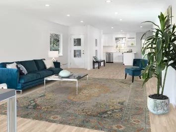 Vintage Geometric Tabriz Persian Area Rug 8x11