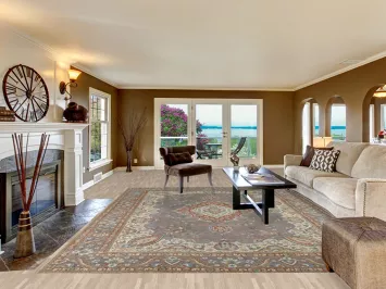 Vintage Gray Wool Tabriz Persian Area Rug 10x13