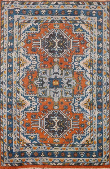 Geometric Heriz Serapi Oriental Accent Rug 4x6