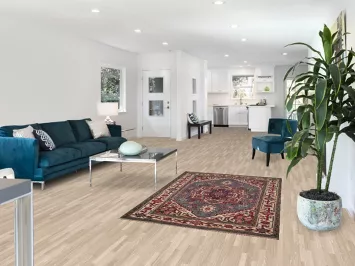 Light Blue Geometric Heriz Serapi Oriental Rug 4x6