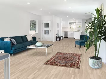 Geometric Blue Heriz Serapi Oriental Rug 3x5