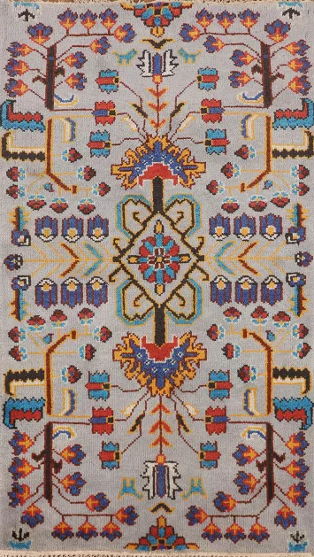 All-Over Handmade Wool Ziegler Oriental Rug 3x5