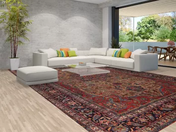 Antique Vegetable Dye Bidjar Persian Large Rug 12x18