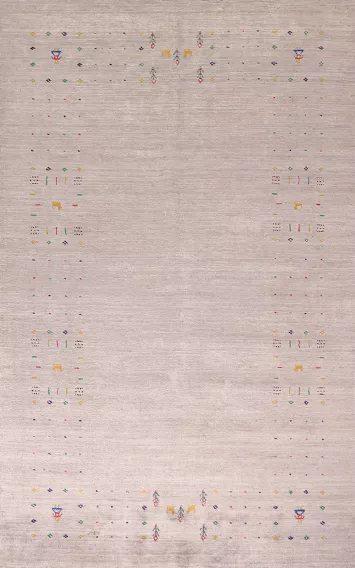 Handmade Wool Gabbeh Indian Area Rug 5x8