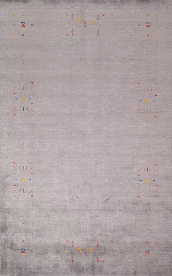 Handmade Wool Gabbeh Indian Area Rug 5x8