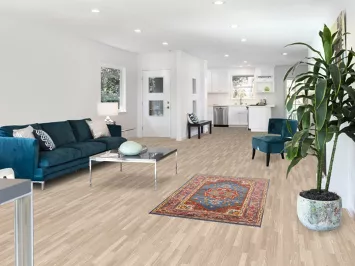 Blue Geometric Heriz Serapi Indian Accent Rug 3x5