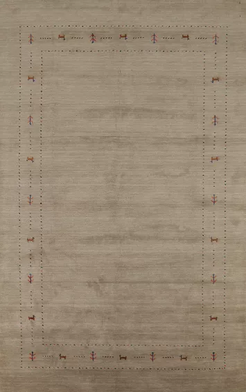 Little Animals Tribal Gabbeh Indian Area Rug 7x10