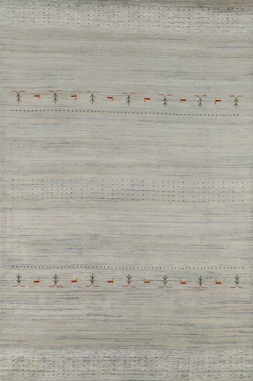 Handmade Wool Striped Gabbeh Oriental Area Rug 7x10