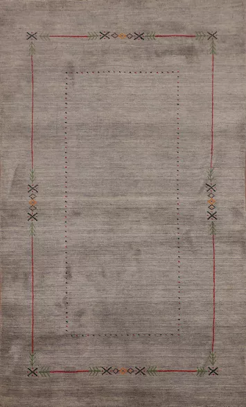 Handmade Wool Gabbeh Oriental Area Rug 5x8