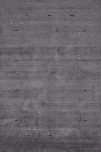 Handmade Gray Wool Gabbeh Indian Area Rug 7x10