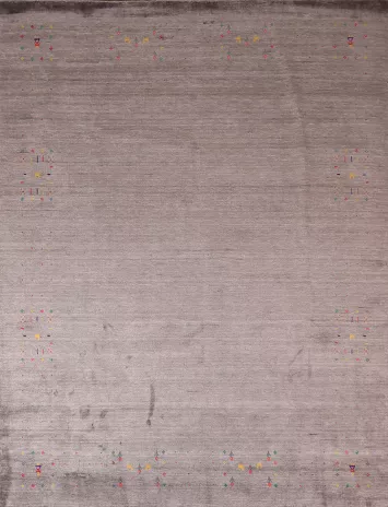 Gray & Brown Striped Gabbeh Oriental Area Rug 8x10