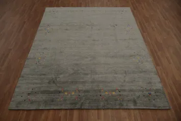 Sleek Gray Rug with Delicate Accent Patterns for Modern Homes 8x10