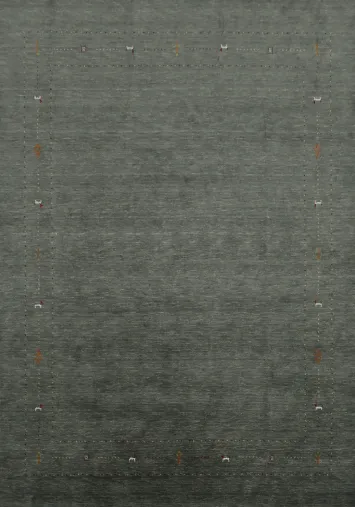 Wool Textured Gabbeh Area Rug 8x10 with Intricate Tribal Details