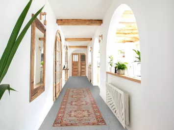 Geometric Wool Kazak Oriental Runner Rug 3x11