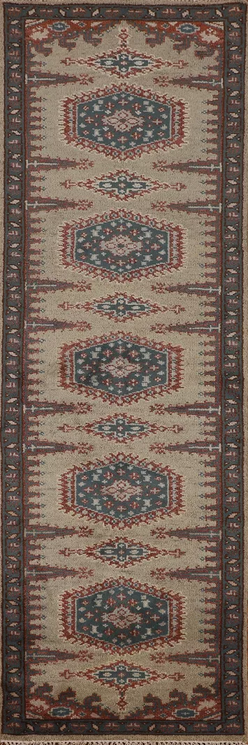 Geometric Viss Indian Runner Rug 3x10