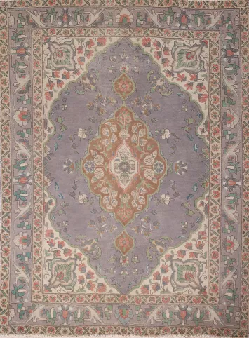 Distressed Wool Handmade Tabriz Persian Rug 5x6