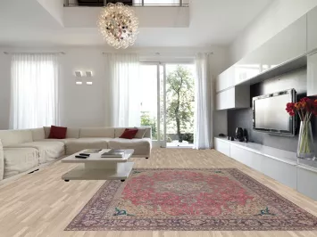 Handmade Pink Floral Tabriz Persian Area Rug 10x13