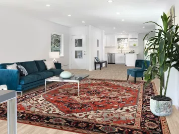 Geometric Wool Heriz Serapi Oriental Area Rug 9x12