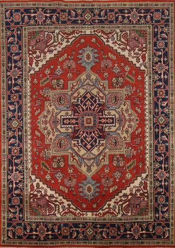Geometric Wool Heriz Serapi Oriental Area Rug 8x10