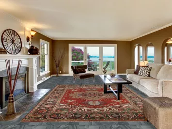 Geometric Heriz Serapi Indian Area Rug 9x12