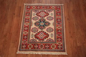 Geometric Wool Kazak Oriental Accent Rug 2x3