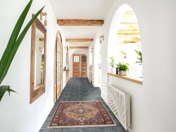 Vintage Wool Floral Art Deco Chinese Rug 3x5