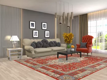 Tribal Geometric Wool Ziegler Oriental Area Rug 8x10