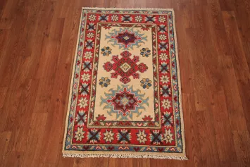 Geometric Kazak Oriental Accent Rug 2x3