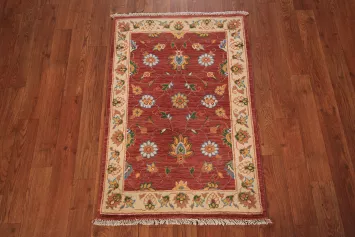 Floral Wool Kazak Oriental Foyer Rug 2x3