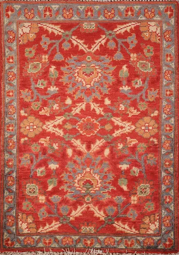 Red Floral Kazak Oriental Accent Rug 2x3