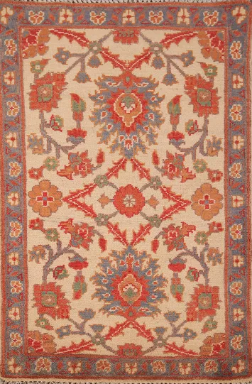Handmade Wool Kazak Oriental Accent Rug 2x3
