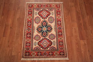 Geometric Kazak Oriental Foyer Rug 2x3