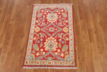 Red Floral Kazak Oriental Foyer Rug 2x3