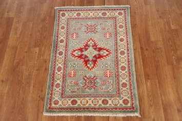 Geometric Kazak Oriental Foyer Rug 2x3
