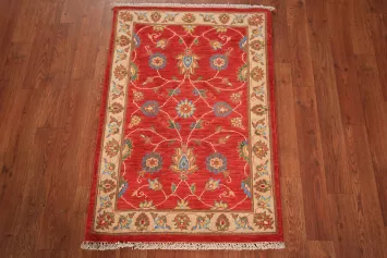 Red Floral Kazak Oriental Foyer Rug 2x3
